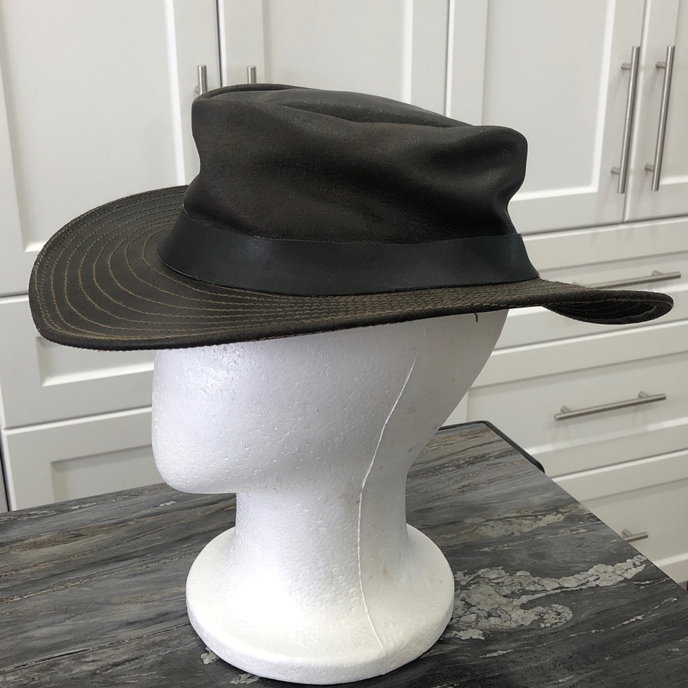 🤠Brown Genuine Leather Trilby / Fedora / Rancher Hat – Size M - Picture 16 of 16